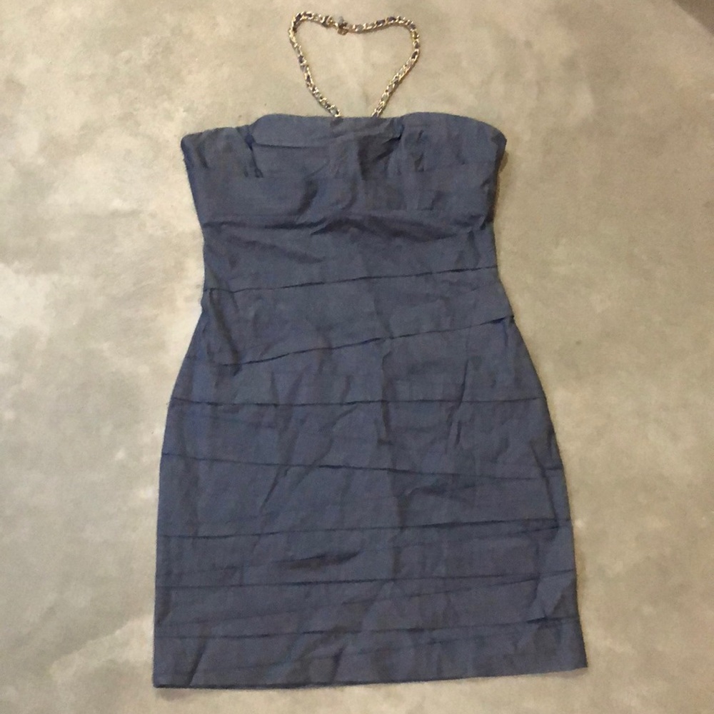 Blue Strapless Dress